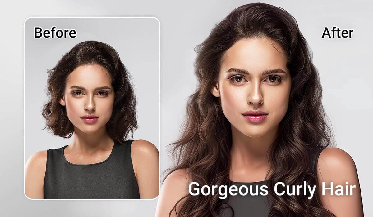 Extensiones de cabello con IA