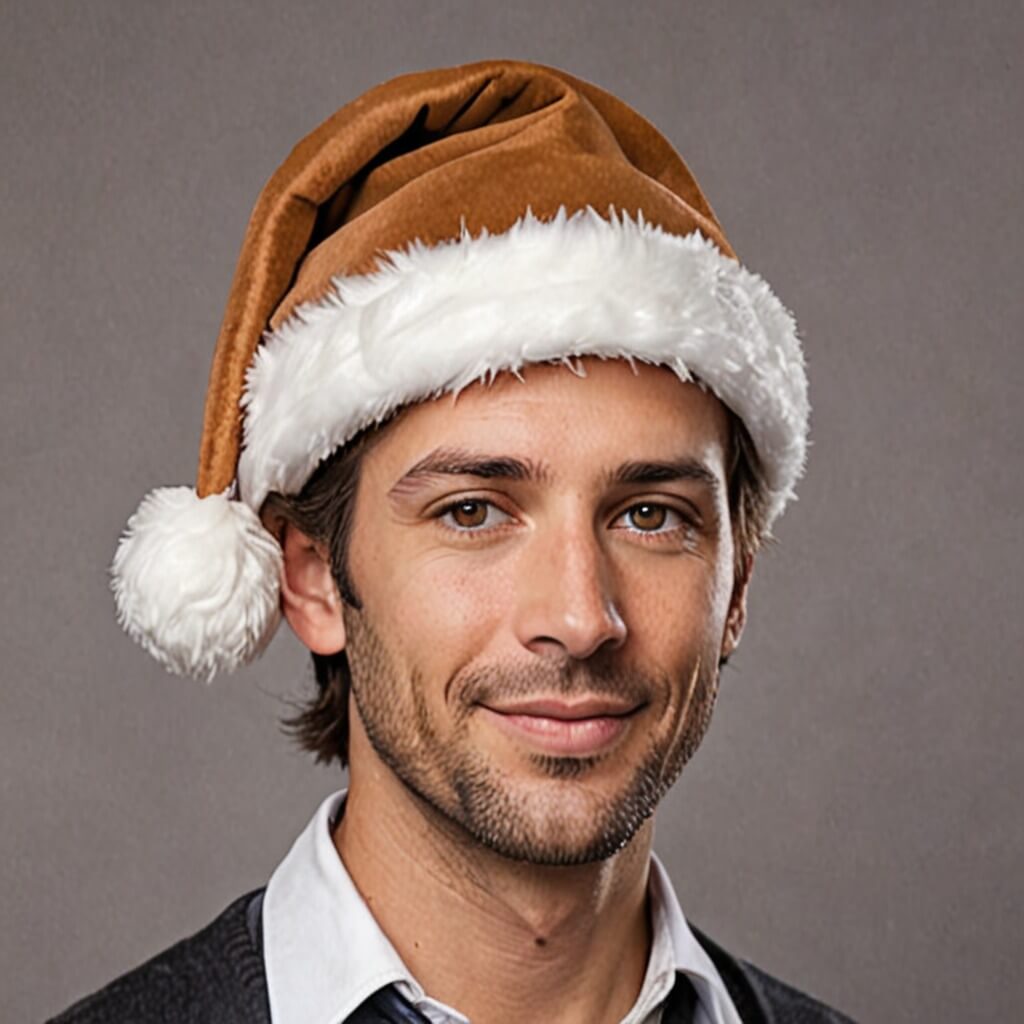 Brown Christmas Hat
