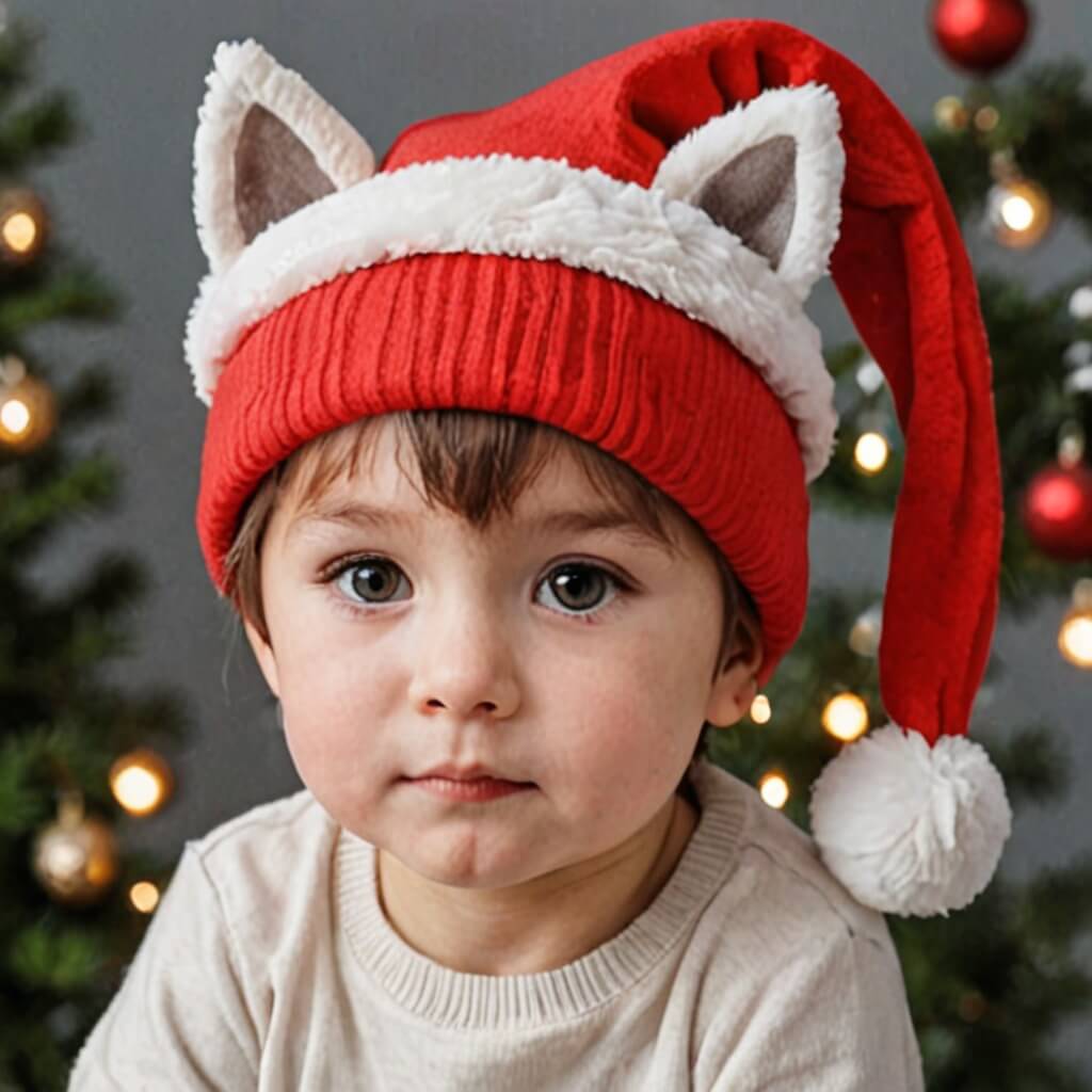 Cat Ears Christmas Hat