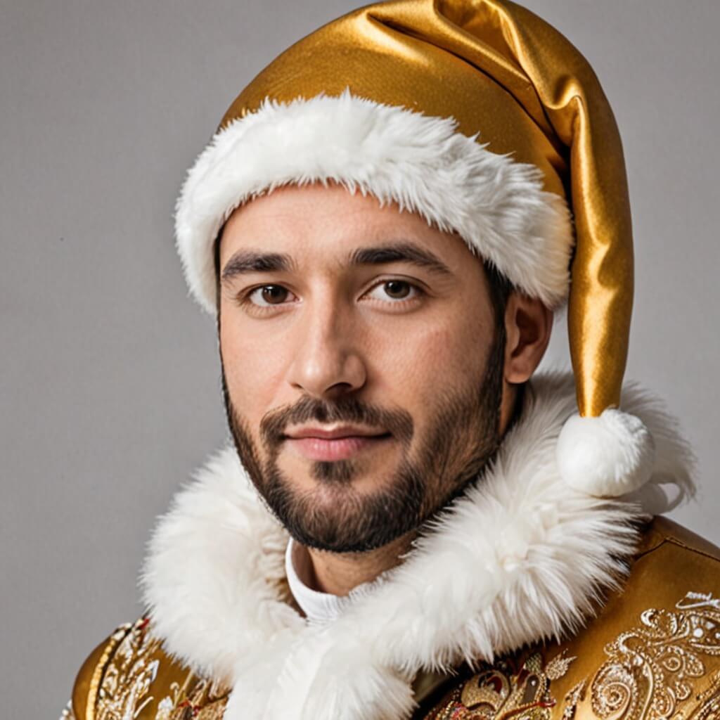 Golden Christmas Hat