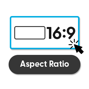 Selecione a proporção 16:9
