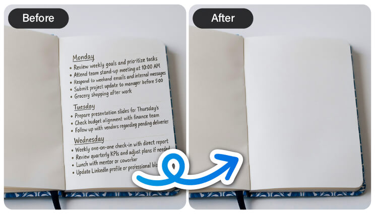 Remove Text From a Notebook