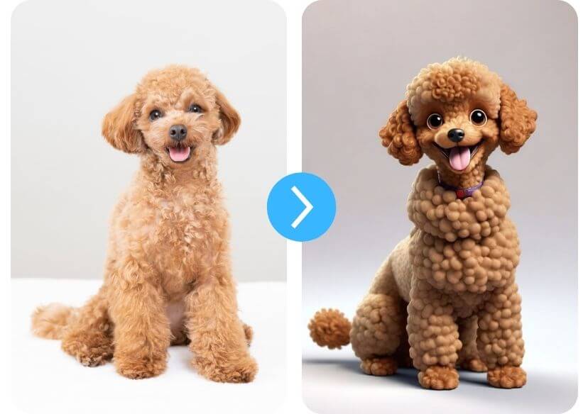 写真１枚からかわいいキャラクターに変身 