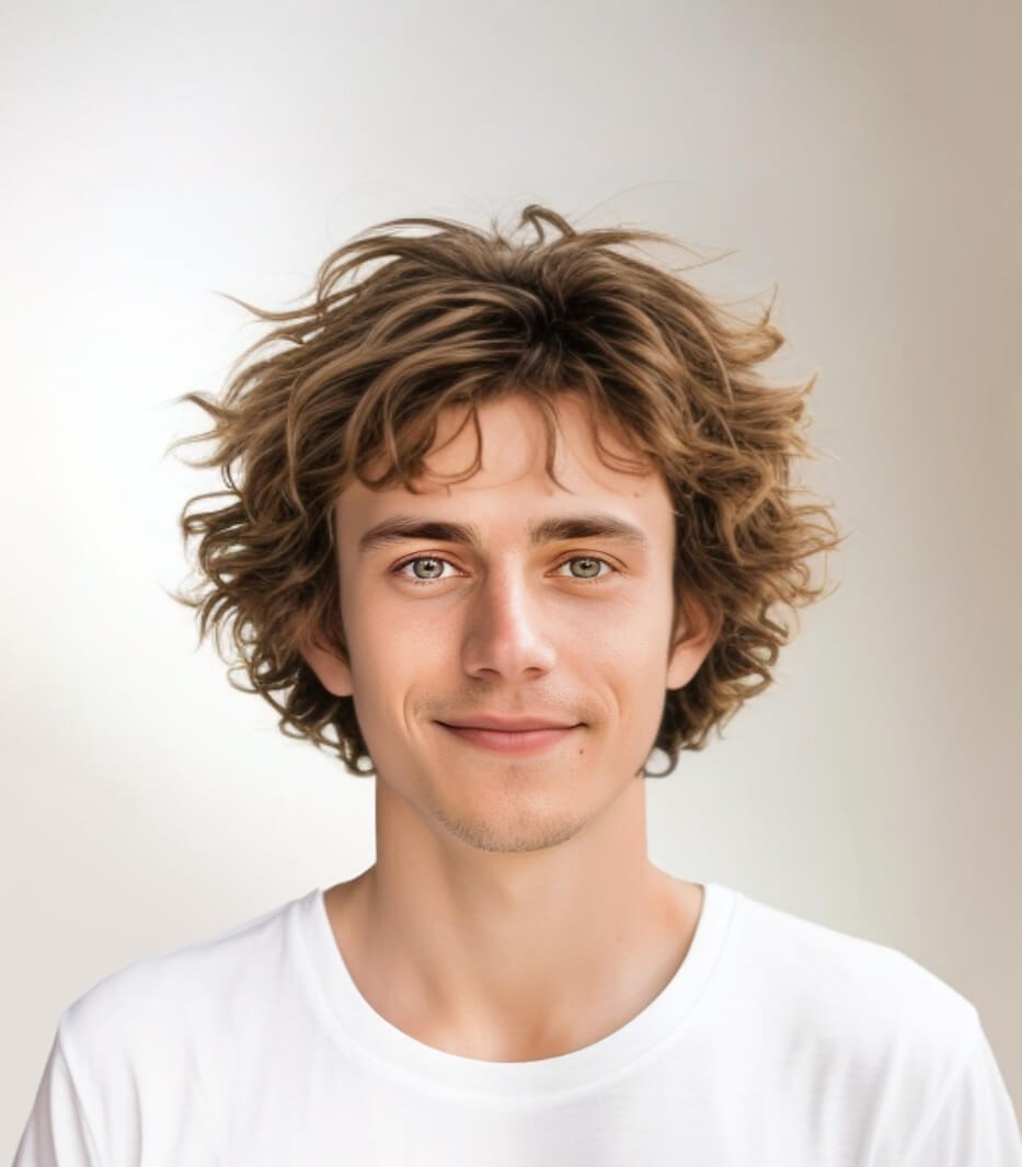 Corte surfista bagunçado