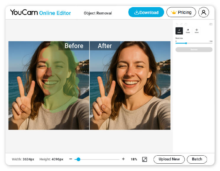 Remove Shadow from Face