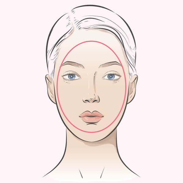 Exemple de visage ovale – proportions équilibrées, légèrement plus long que large, avec une mâchoire douce | Guide des formes de visage YouCam