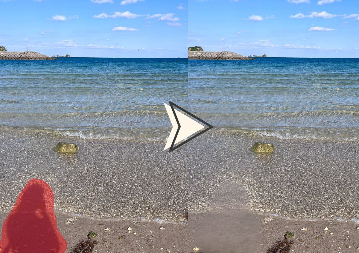 綺麗な風景写真から影を消す
