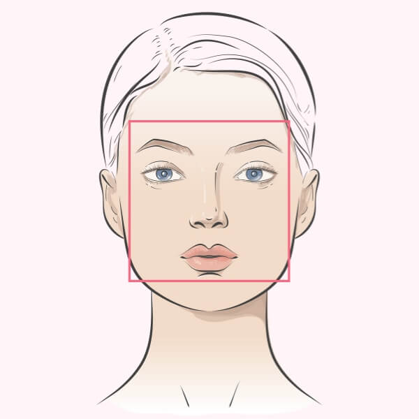 Square face shape example – strong, equal-width forehead and jawline with angular features | YouCam Face Shape Guide