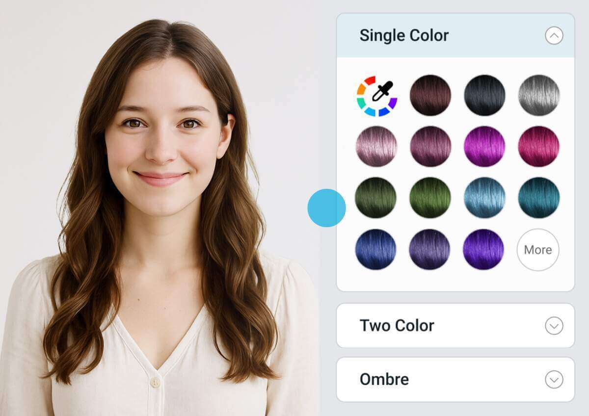 Endless Hair Dye Try-On Options