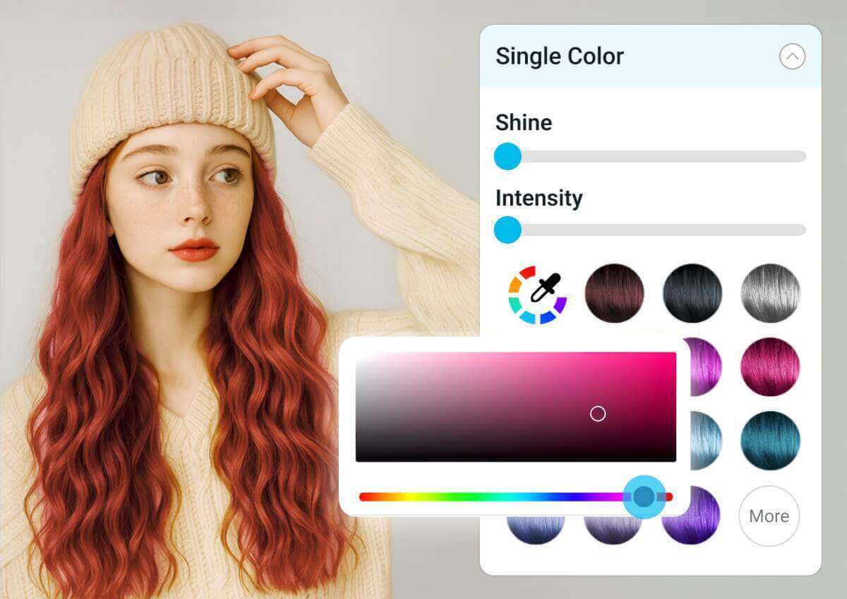 Prueba virtual de color de cabello