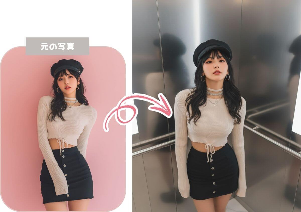 写真1枚からエレベーターフォトに