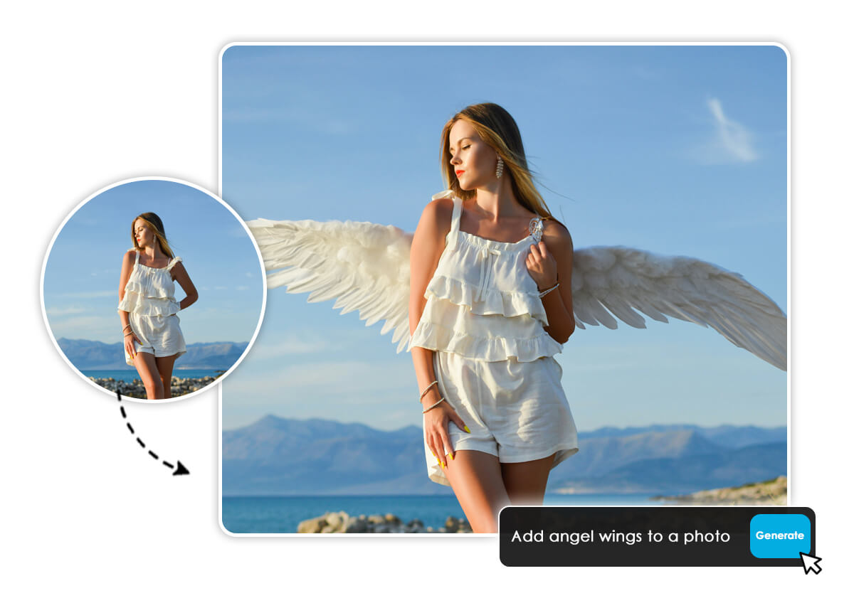 Add Angel Wings with AI Replace