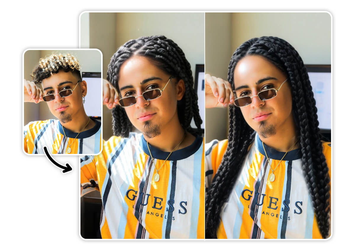 Try Virtual Dreadlocks on Any Hair Length