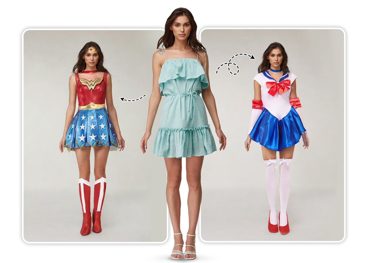 Virtual Try-On AI Cosplay Outfits