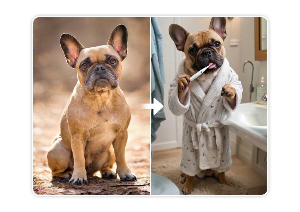 Pet Bathroom Portrait