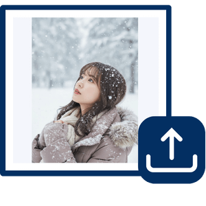 雪エフェクトで自動生成