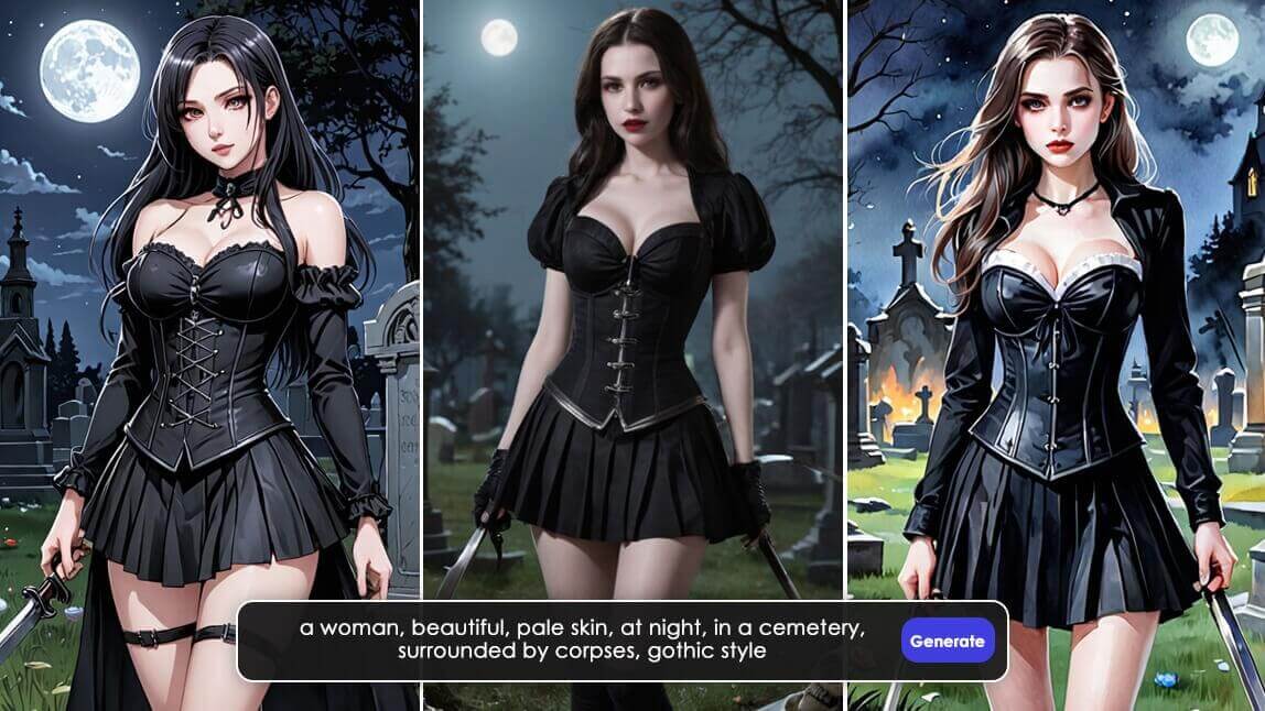 Create Goth AI Images from Text
