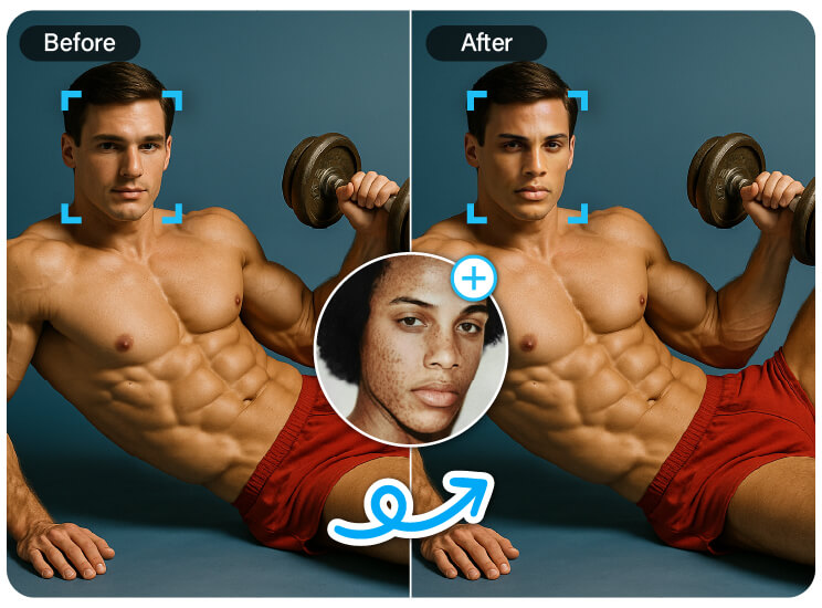 AI Body Swap for Fitness Motivation