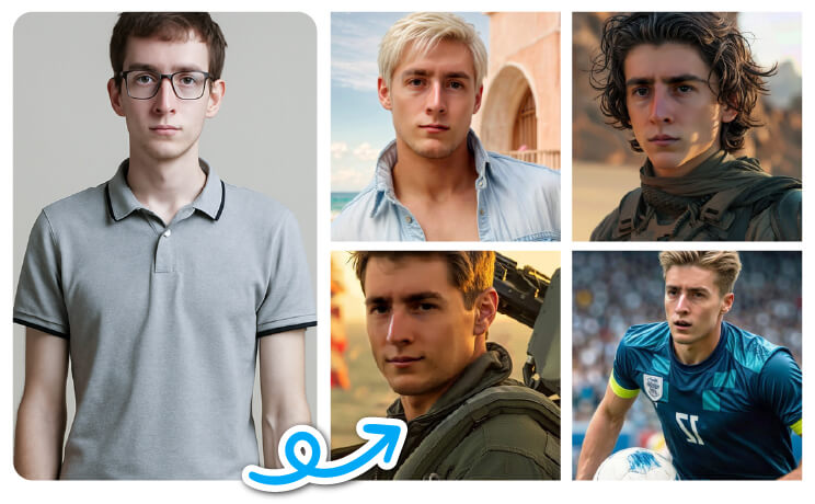 Enjoy the Spotlight: AI Character Swap with Icons