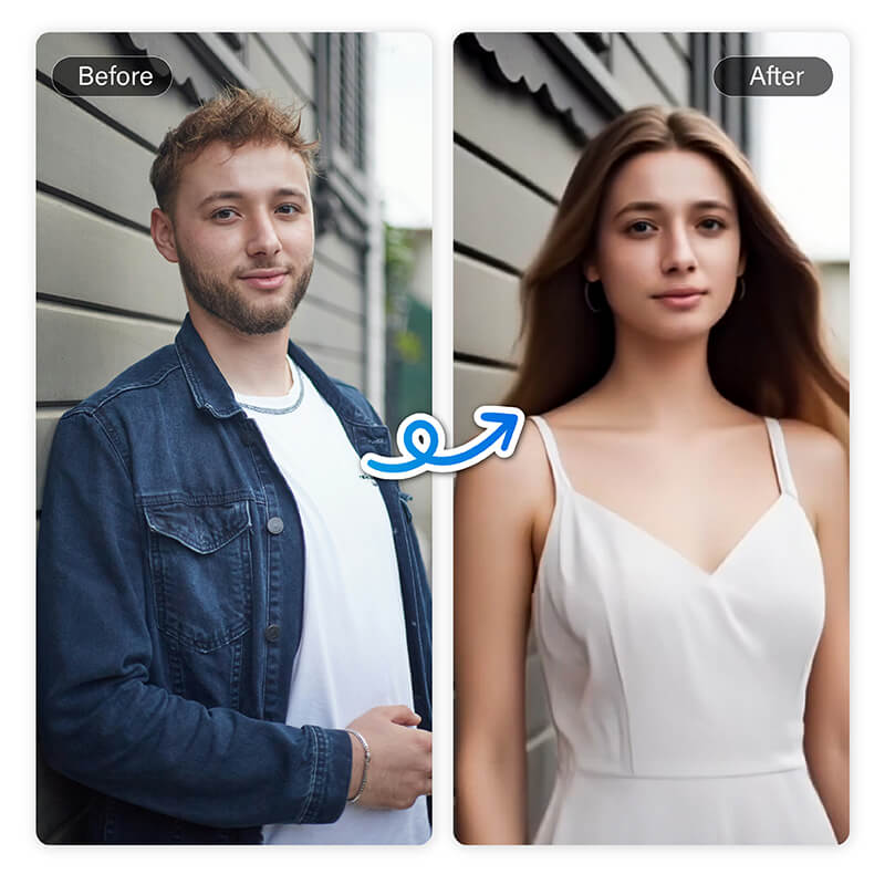 Explora tu look con una app de cambio de género
