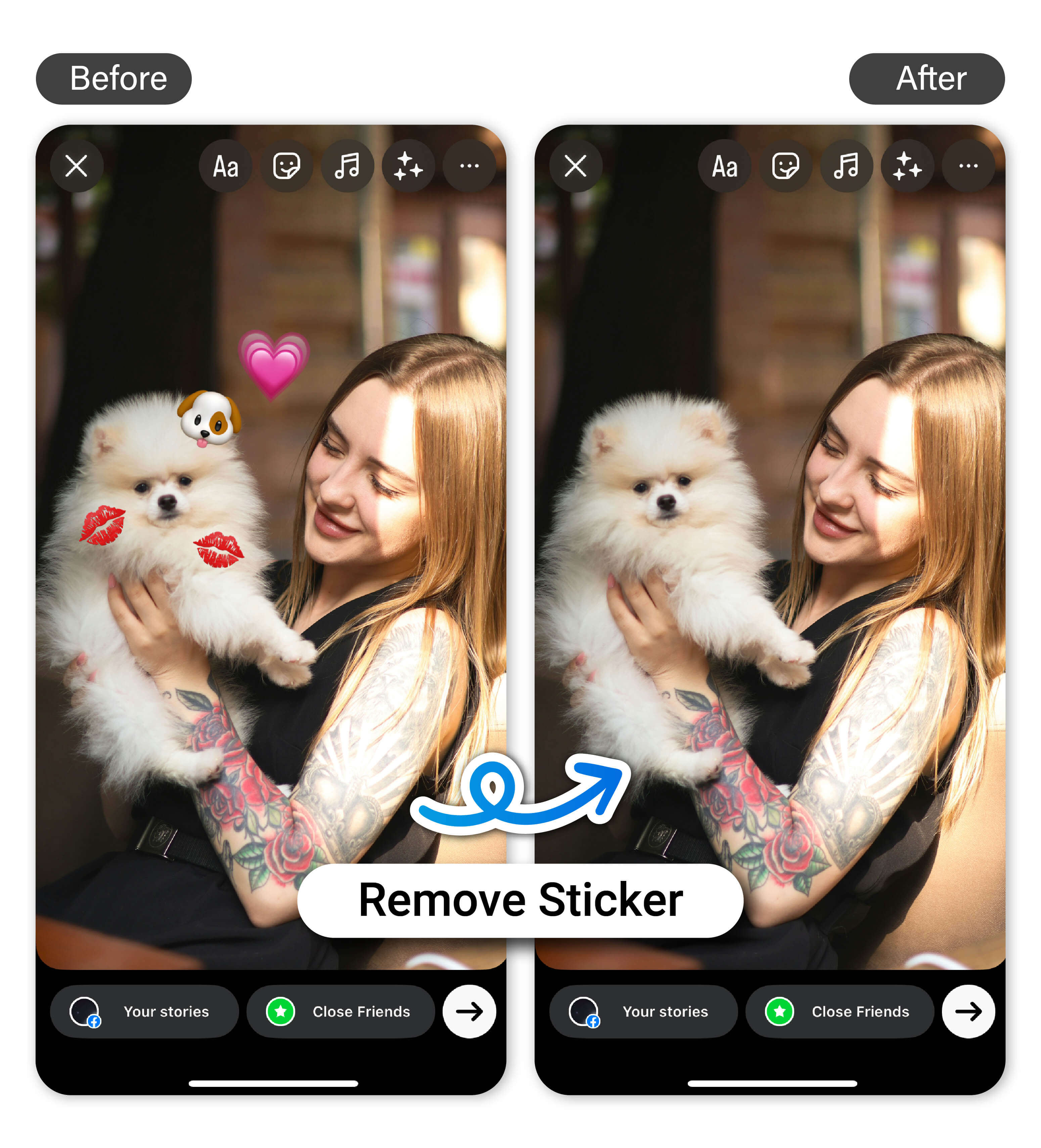 Elimina Stickers de Instagram