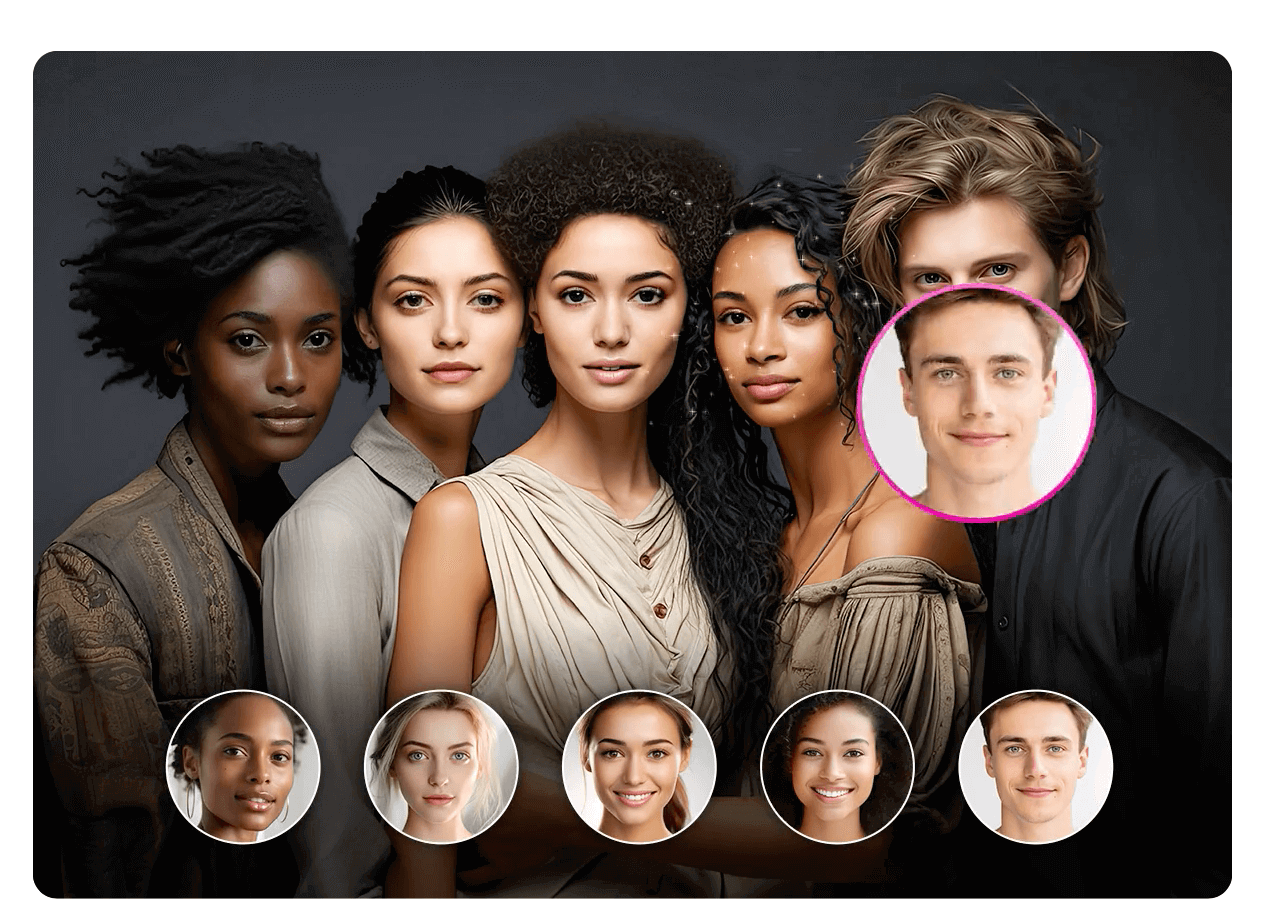 Replace Multiple Faces in Photos