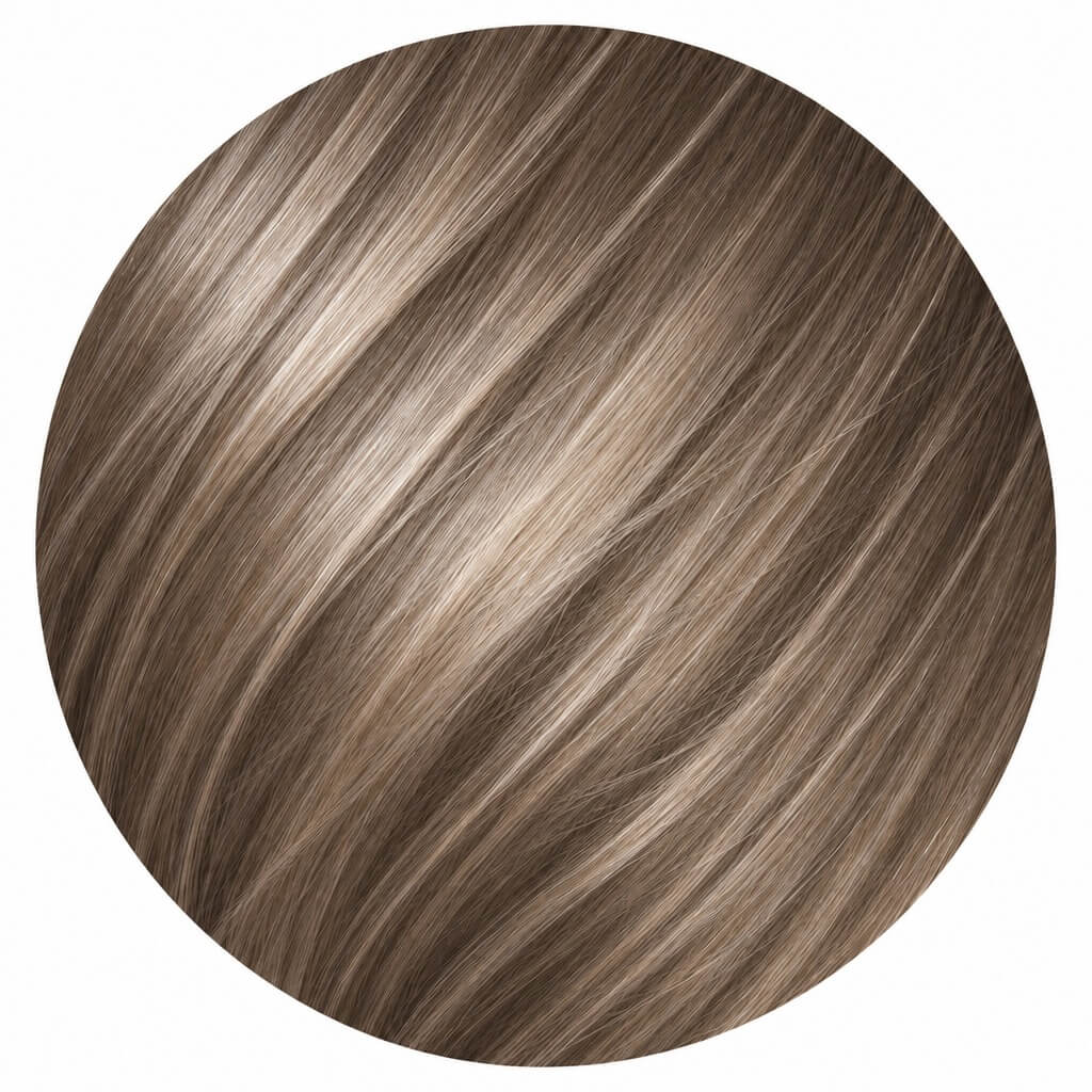 A rich brunette enhanced with subtle beige highlights.