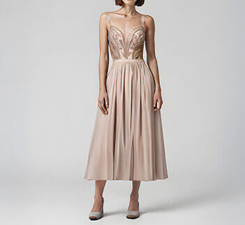 Robe Dorée Beige