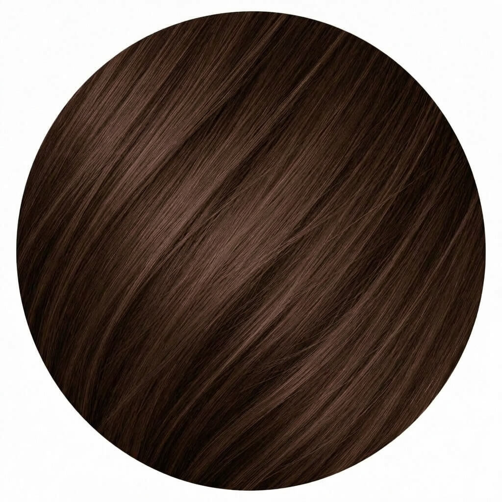Un brun chocolat intense, à la profondeur brillante et à la texture soyeuse.