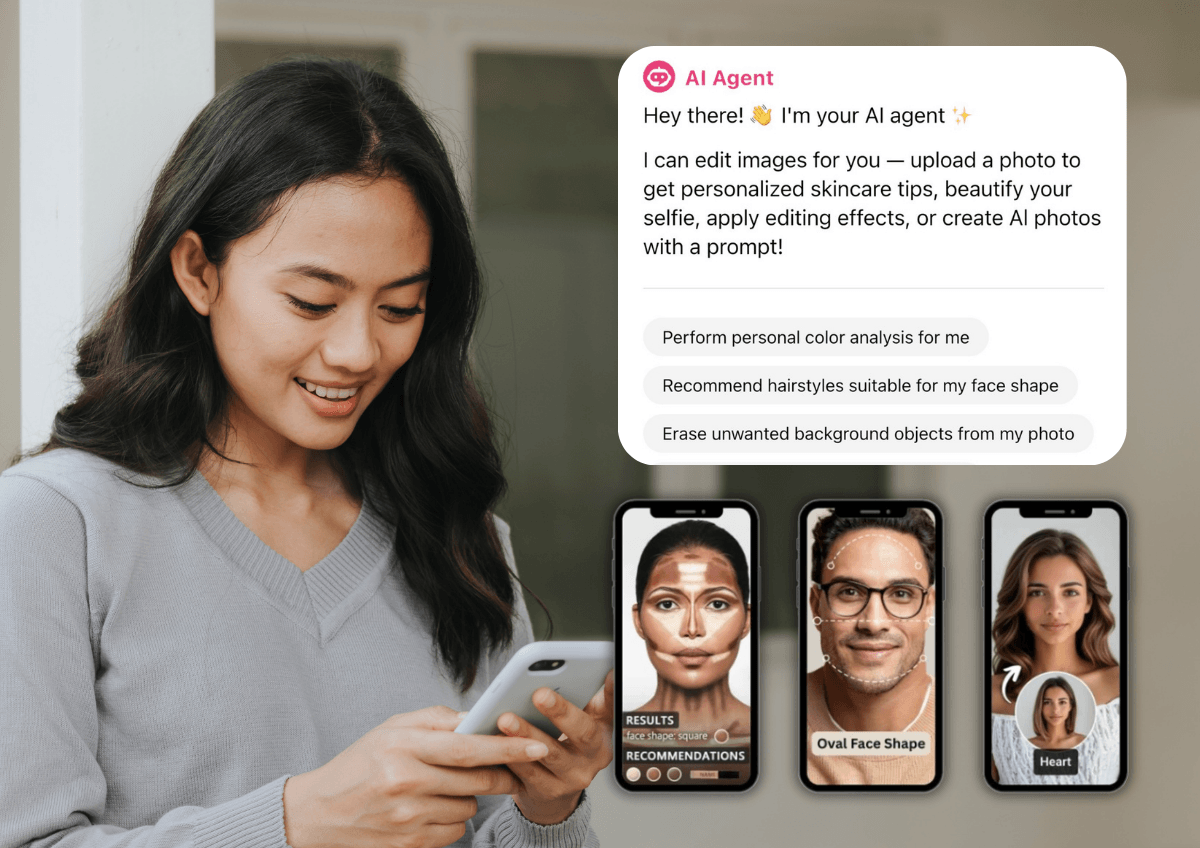 Personal Beauty Agent for Face Shape Tips