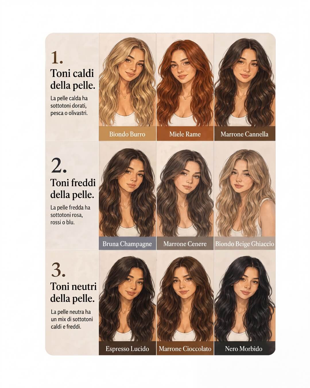 Quale Colore di Capelli si Abbina al Tono della Pelle?