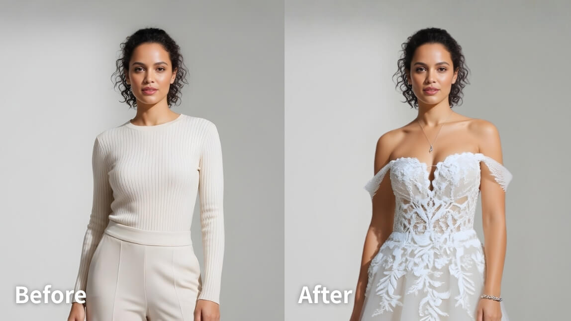 Prueba instantánea de vestido de novia online