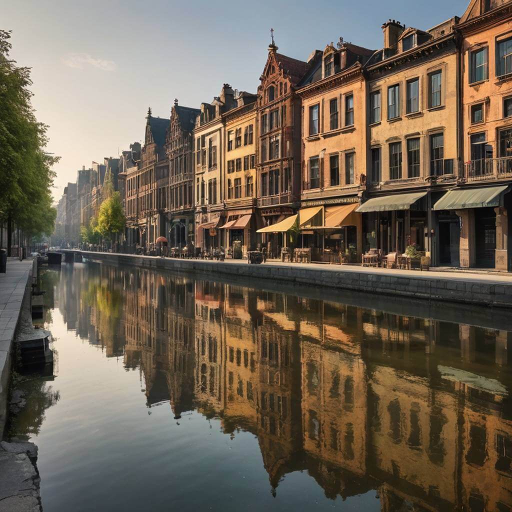 Add natural and vibrant colors to a faded historical cityscape, reflecting the typical architecture and environment of the era by expertly removing tears and creases using AI-powered object remover technology for seamless restoration.