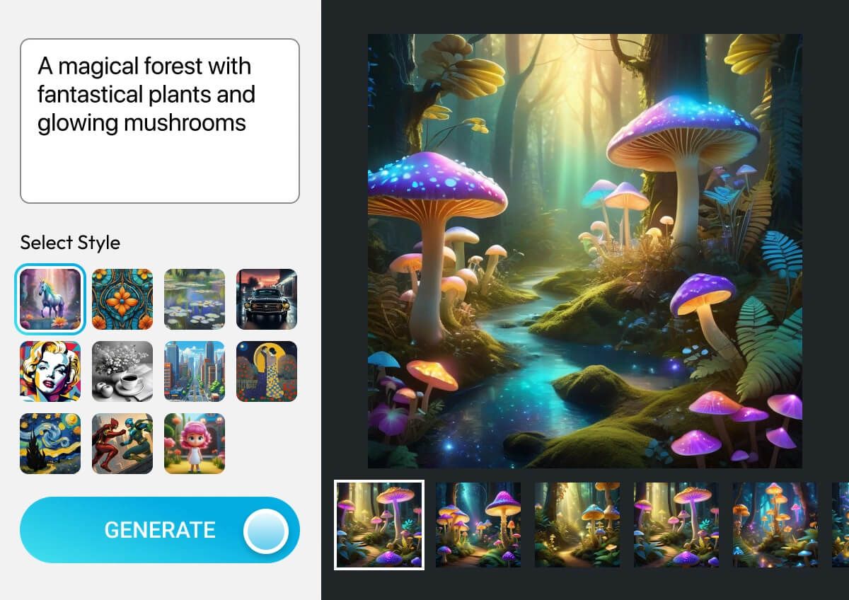 O gerador de imagens de IA para criadoras, artistas, profissionais de marketing e muito mais