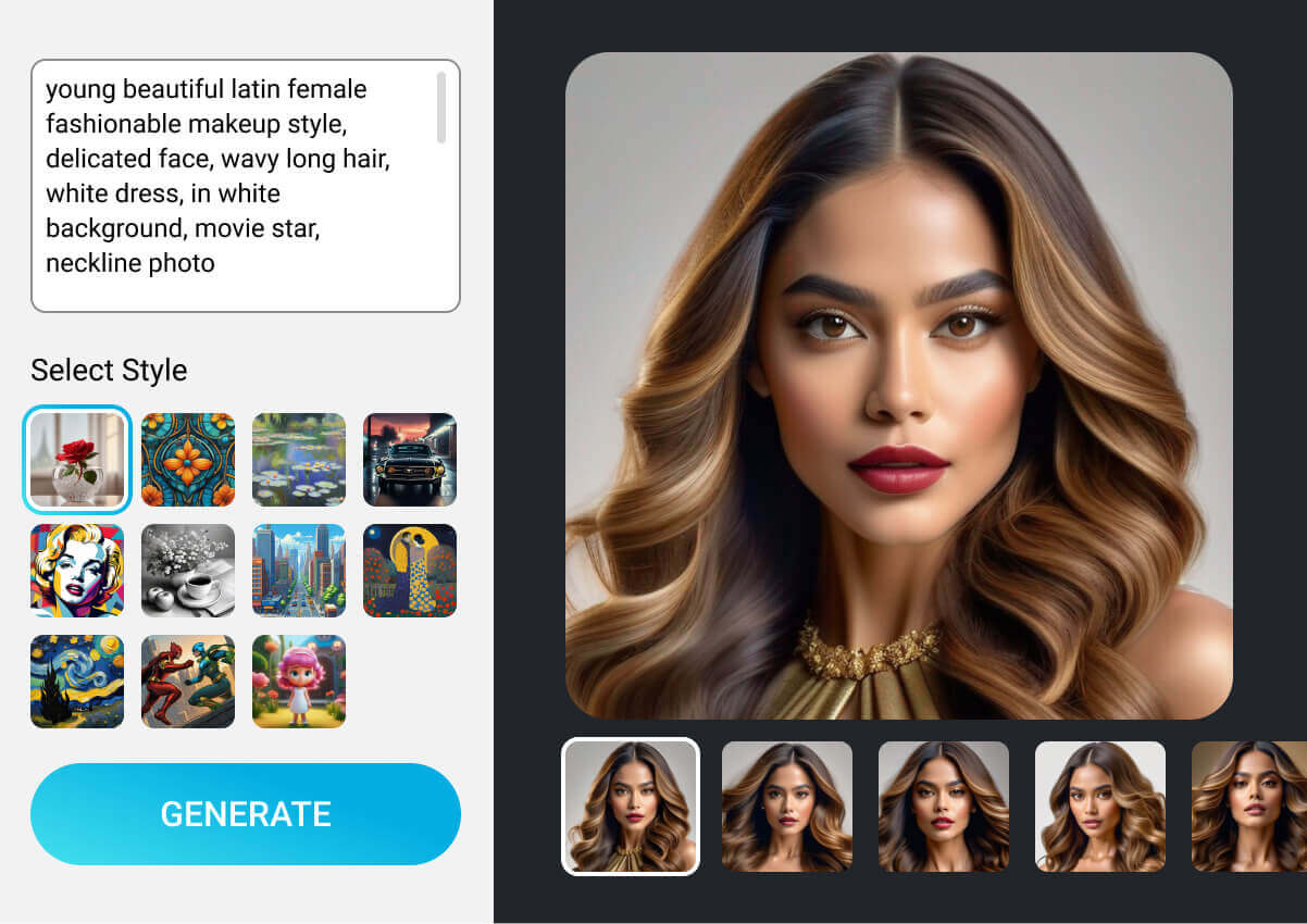 Seamless Text-to-Image AI Portrait Generator